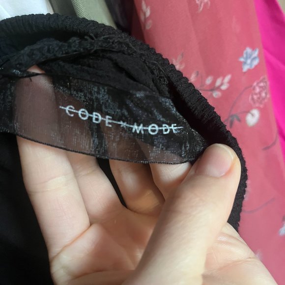 Black Buttonfront Midi Dress by Code × Mode - Picture 9 of 10